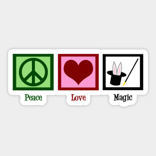 Peace Love Magic Sticker